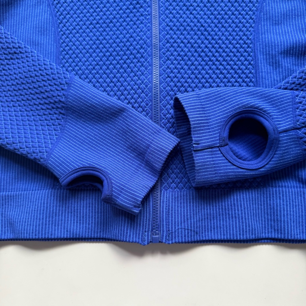 Bailey 44 Sport Royal Blue Textured Zip Jacket Women’s Medium Performance Knit - Picture 4 of 8
